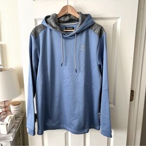 Druids Men’s Tee-Time Golf Hoodie in Blue Size Large